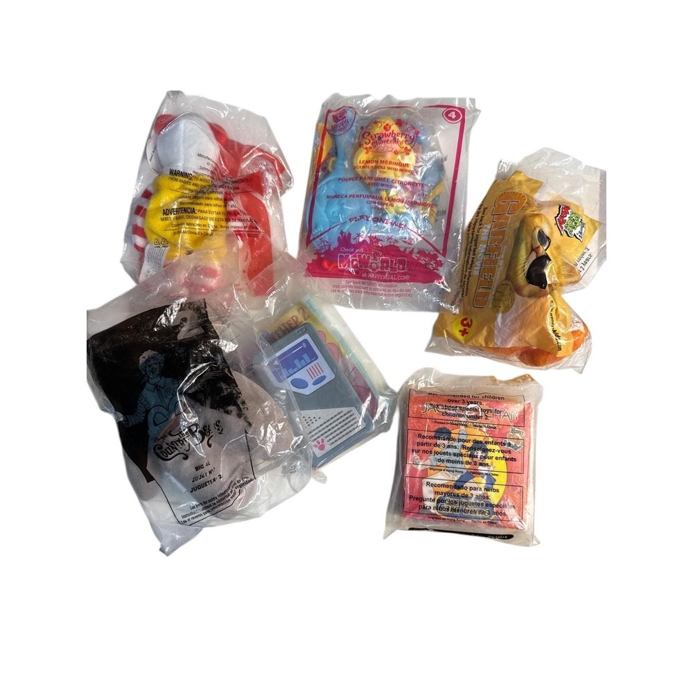 Y2K‎ Lot of 6 Sealed Collection Happy Meal Toys McDonalds BK Wendys 2001–2011